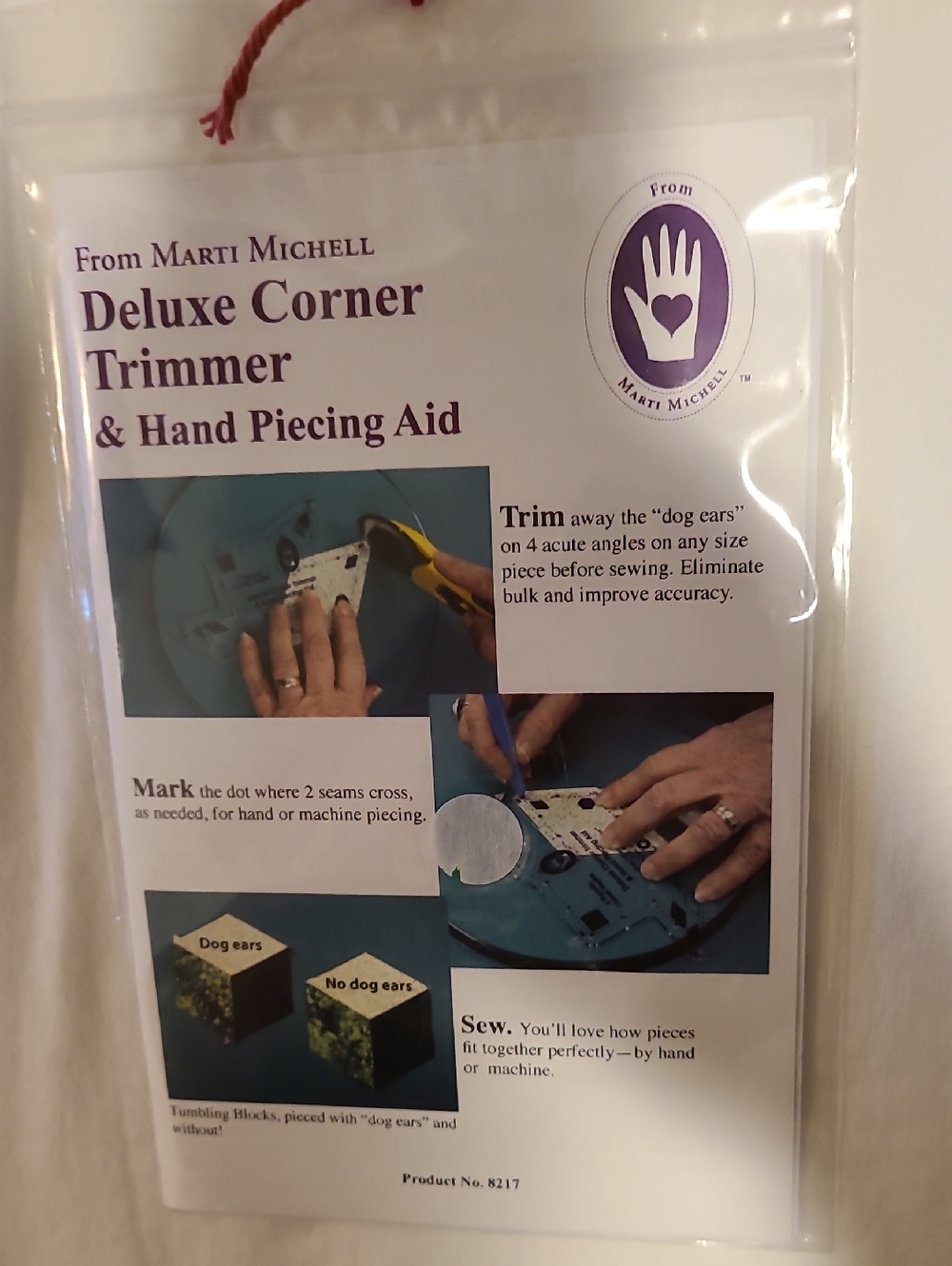 Template Quilting, Sewing Deluxe Corner Trimmer & Hand Piecing Aid 8217